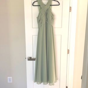 GUC Azazie Sage Green Kayleigh Bridesmaid Dress